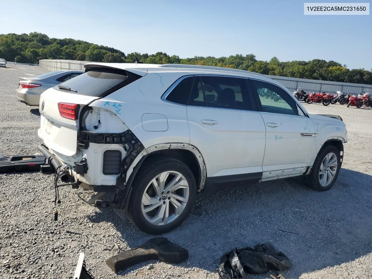 2021 Volkswagen Atlas Cross Sport Sel VIN: 1V2EE2CA5MC231650 Lot: 70891574