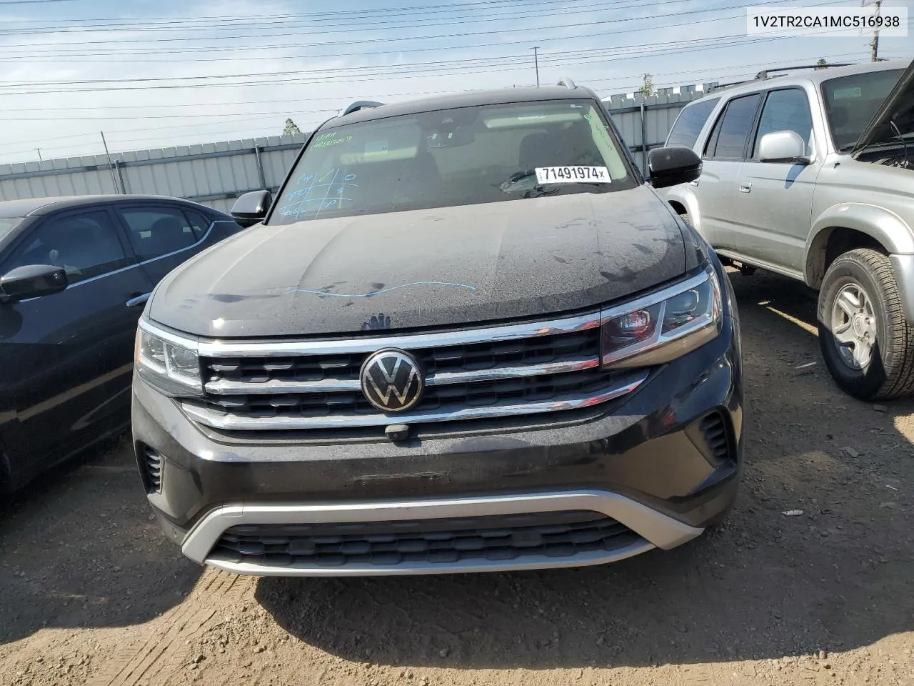 2021 Volkswagen Atlas Sel Premium VIN: 1V2TR2CA1MC516938 Lot: 71491974