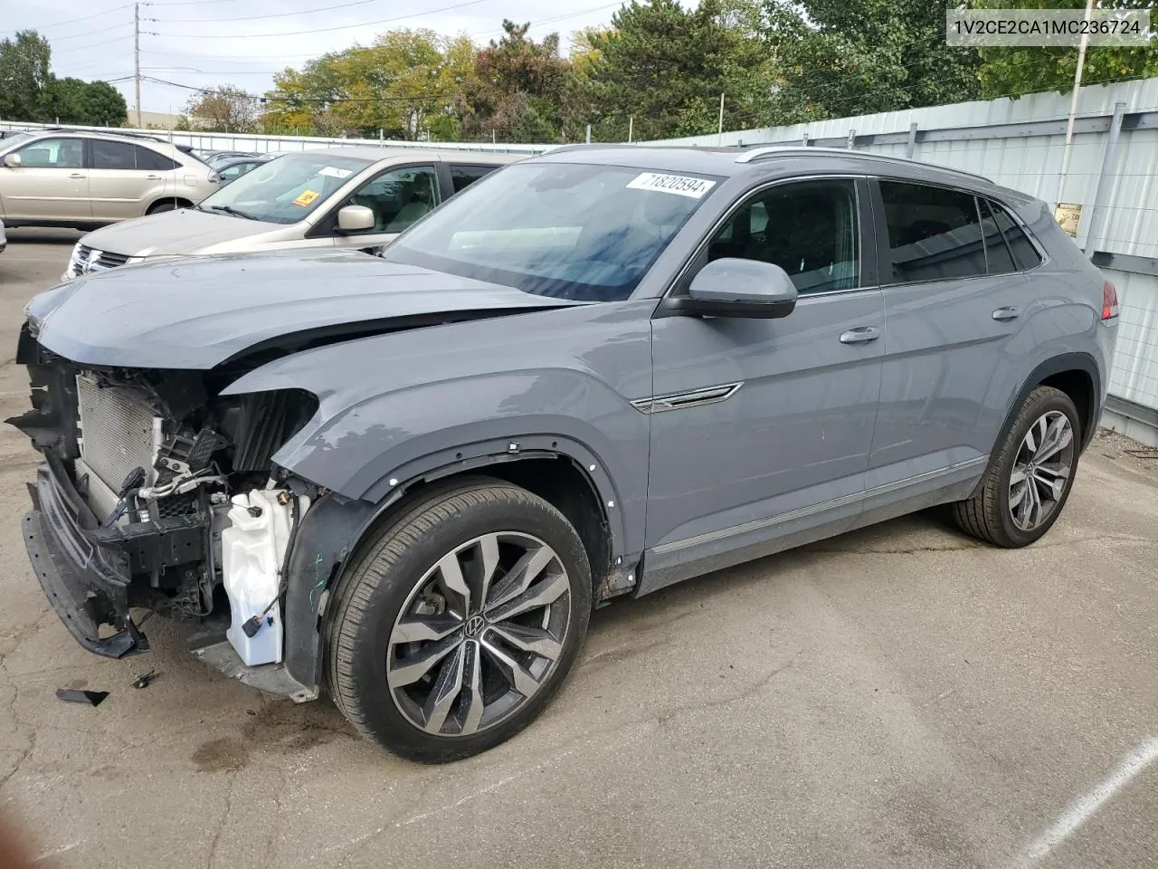 2021 Volkswagen Atlas Cross Sport Sel R-Line VIN: 1V2CE2CA1MC236724 Lot: 71820594