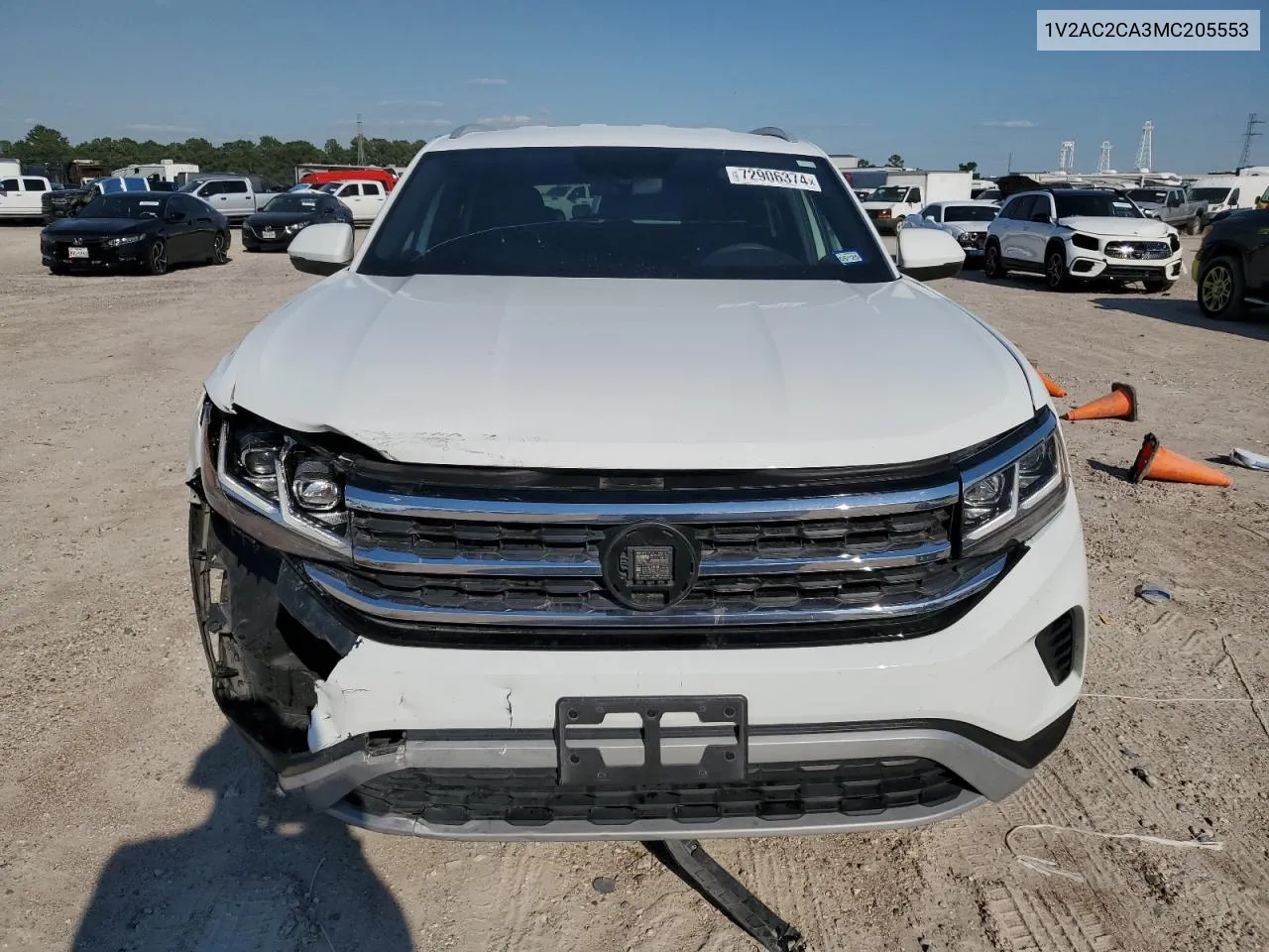 2021 Volkswagen Atlas Cross Sport S VIN: 1V2AC2CA3MC205553 Lot: 72906374