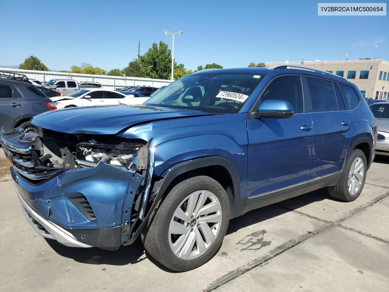 2021 Volkswagen Atlas Sel VIN: 1V2BR2CA1MC500654 Lot: 72960524