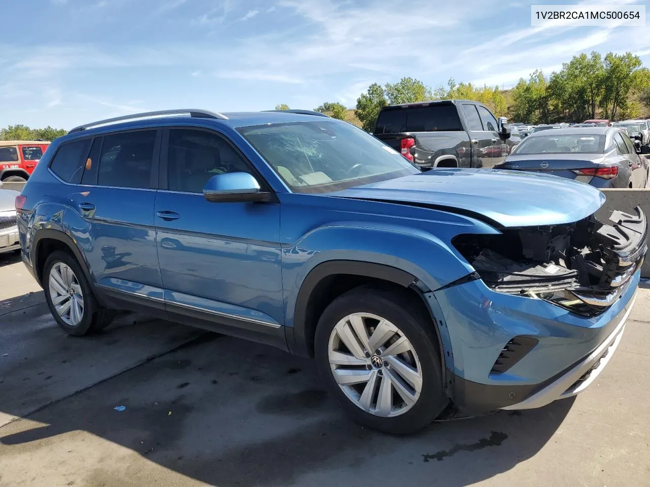 2021 Volkswagen Atlas Sel VIN: 1V2BR2CA1MC500654 Lot: 72960524