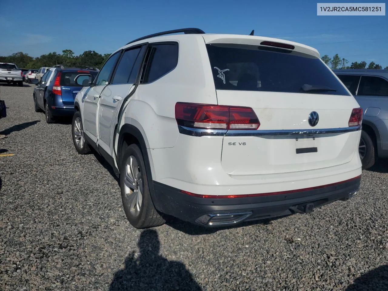 2021 Volkswagen Atlas Se VIN: 1V2JR2CA5MC581251 Lot: 73876504