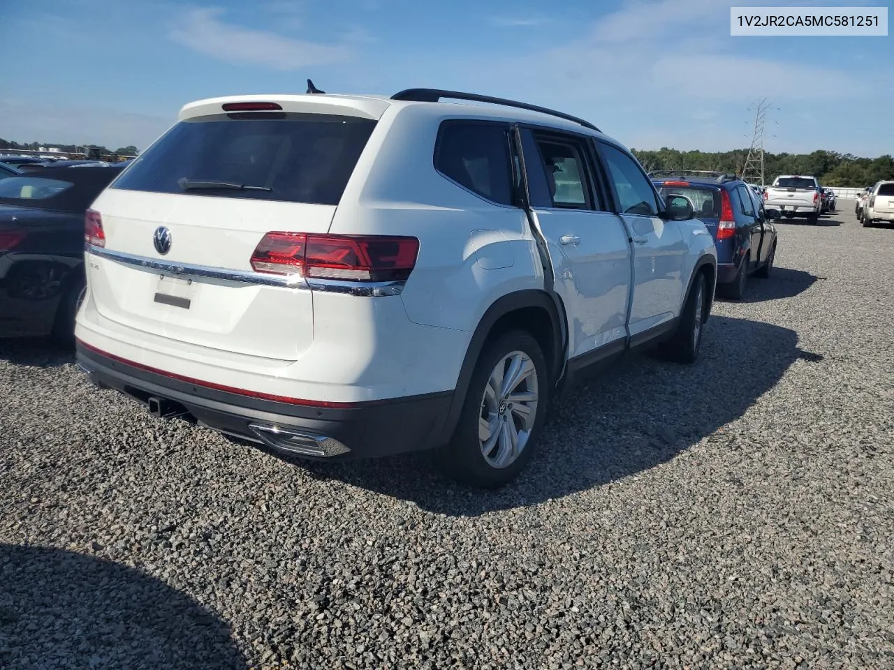 2021 Volkswagen Atlas Se VIN: 1V2JR2CA5MC581251 Lot: 73876504