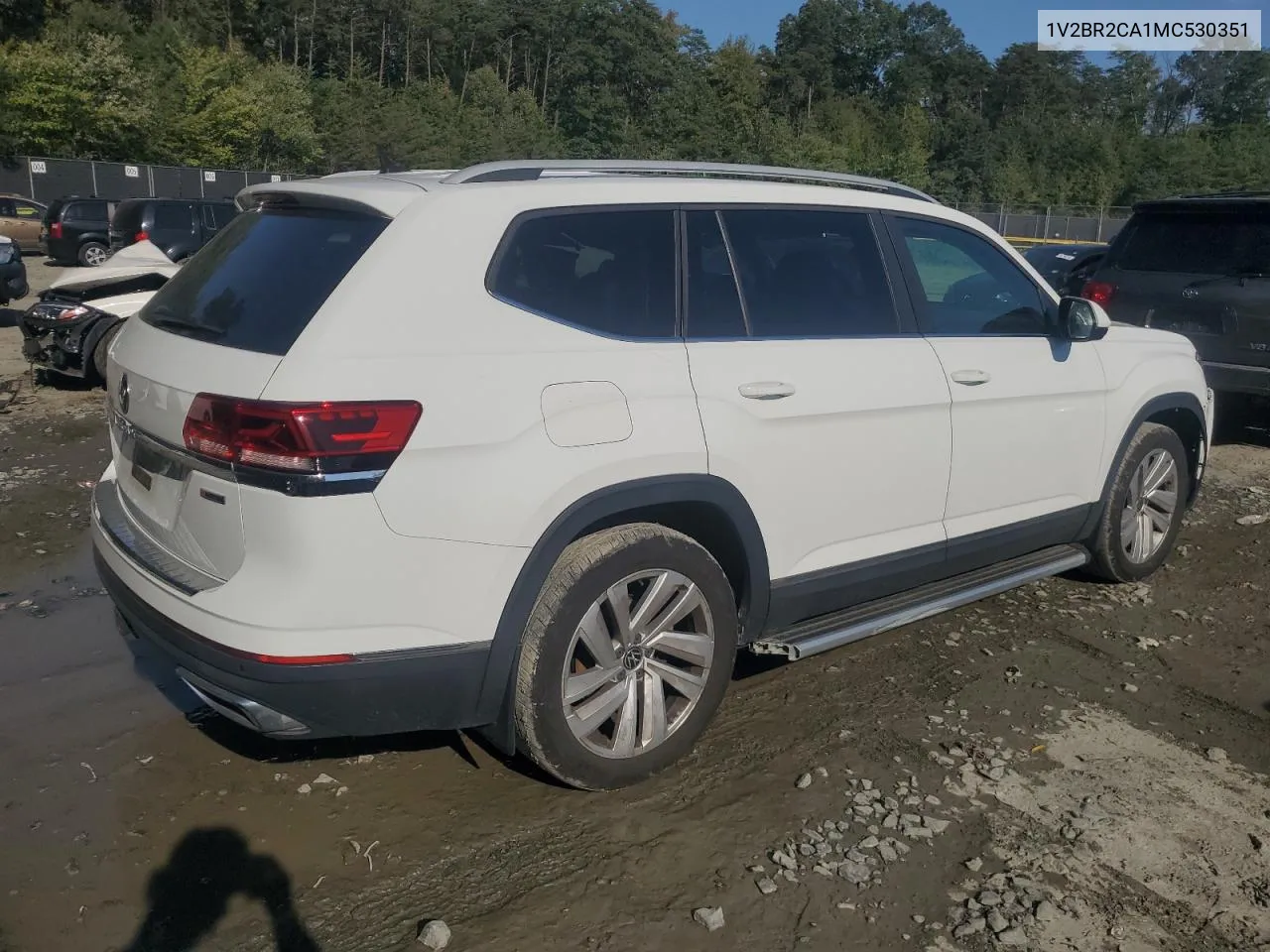 2021 Volkswagen Atlas Sel VIN: 1V2BR2CA1MC530351 Lot: 74506284