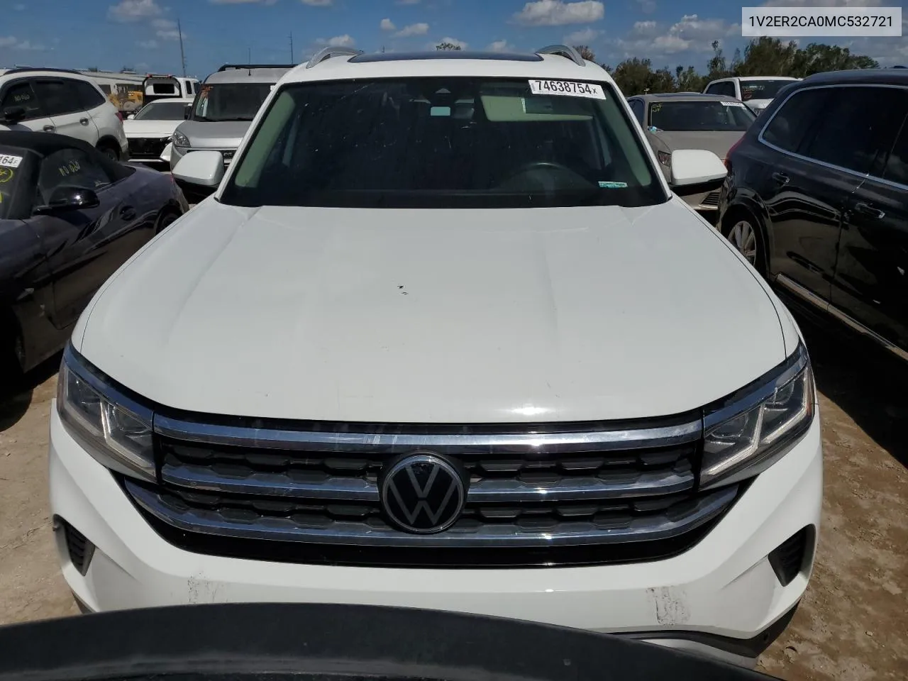 2021 Volkswagen Atlas Sel VIN: 1V2ER2CA0MC532721 Lot: 74638754