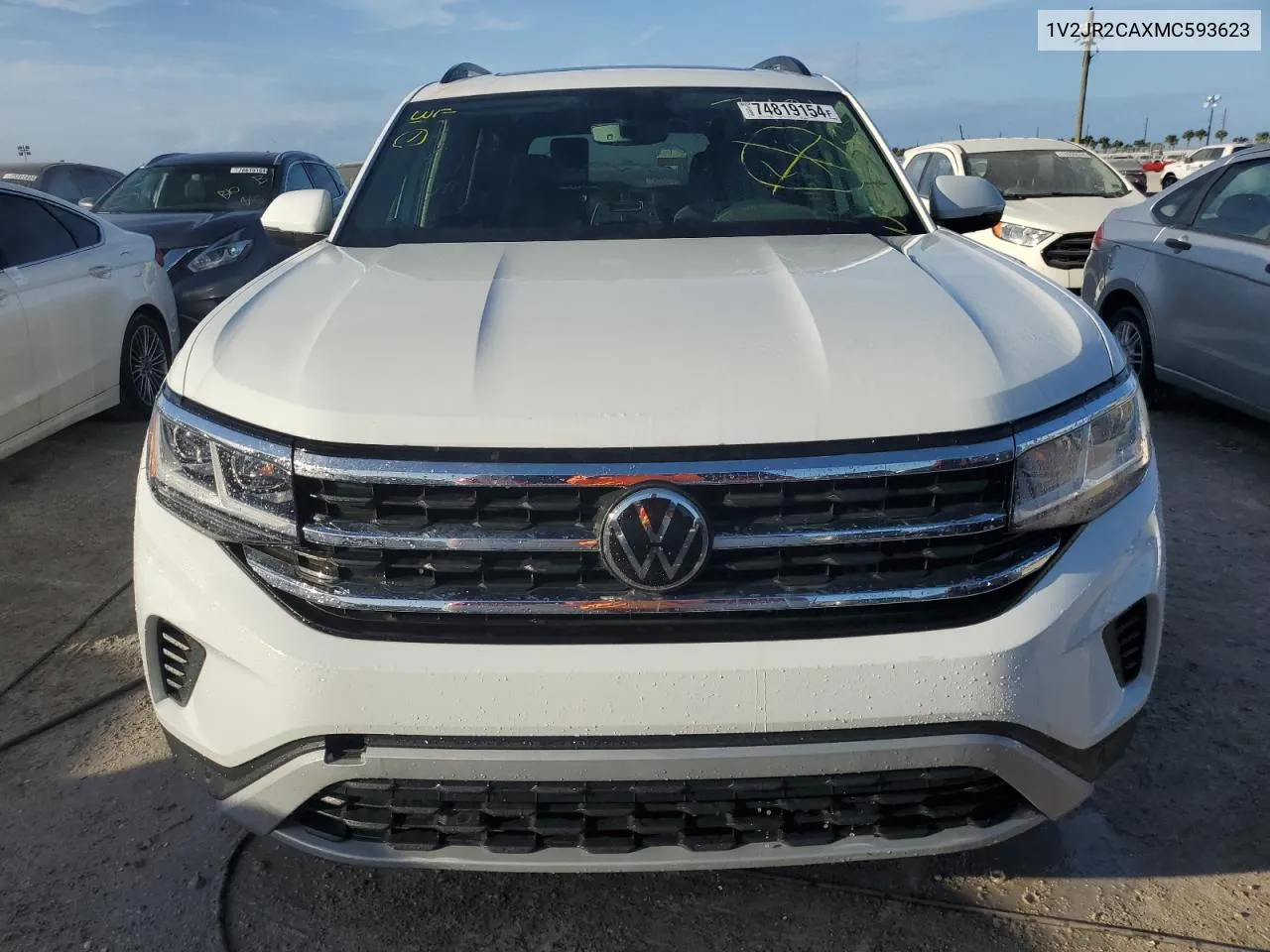 2021 Volkswagen Atlas Se VIN: 1V2JR2CAXMC593623 Lot: 74819154