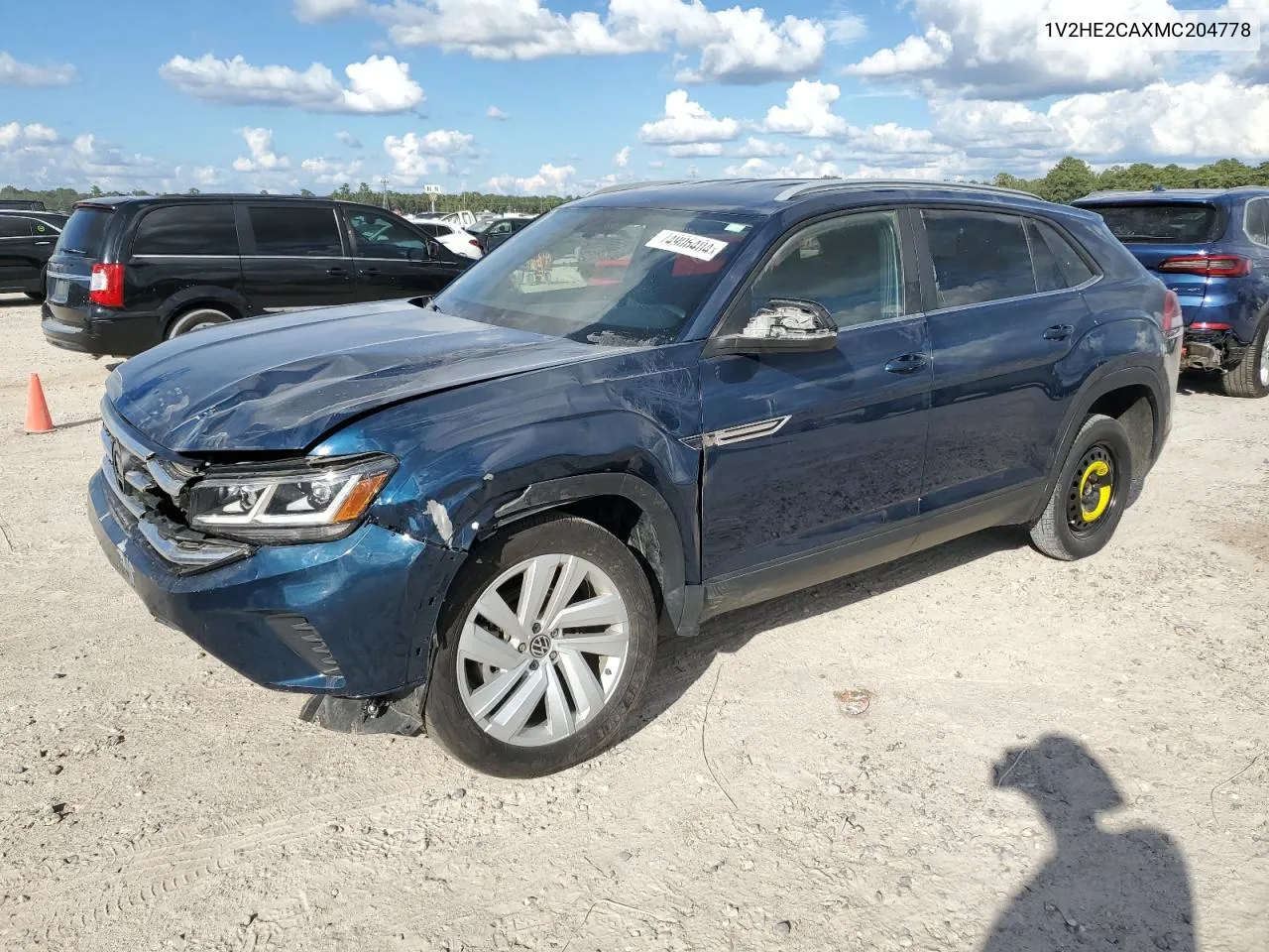 2021 Volkswagen Atlas Cross Sport Se VIN: 1V2HE2CAXMC204778 Lot: 74906404