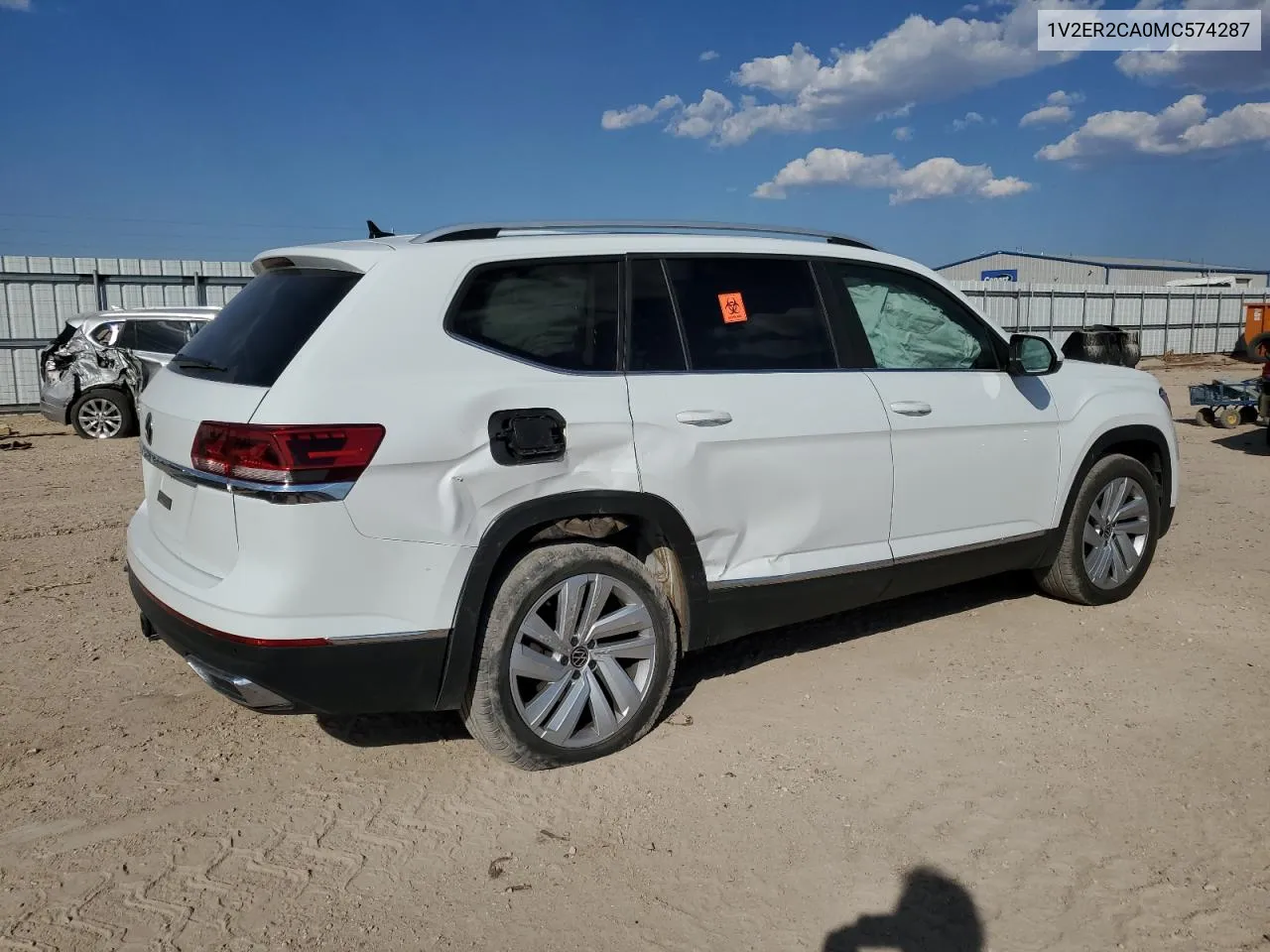 2021 Volkswagen Atlas Sel VIN: 1V2ER2CA0MC574287 Lot: 75604194