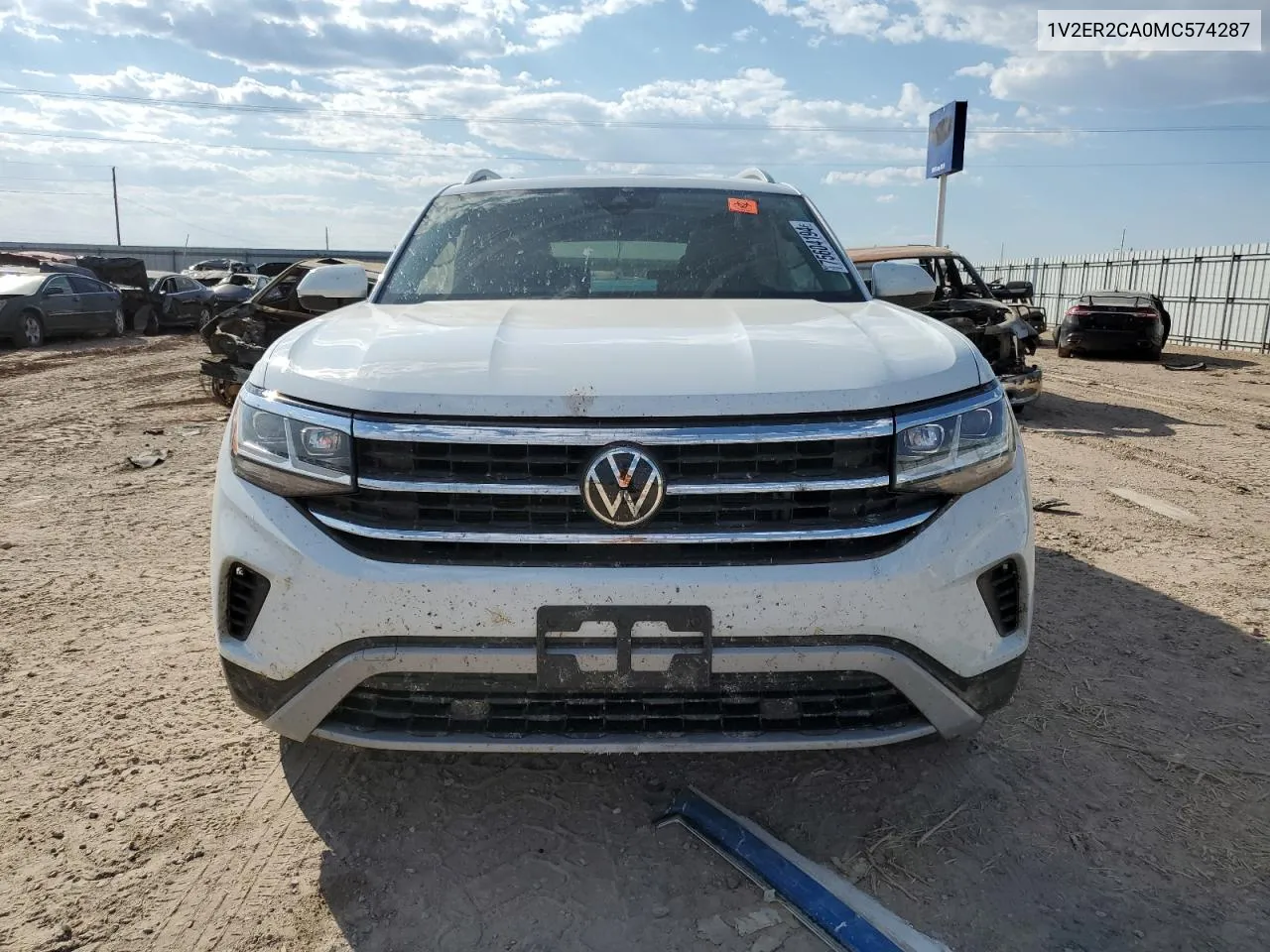 2021 Volkswagen Atlas Sel VIN: 1V2ER2CA0MC574287 Lot: 75604194