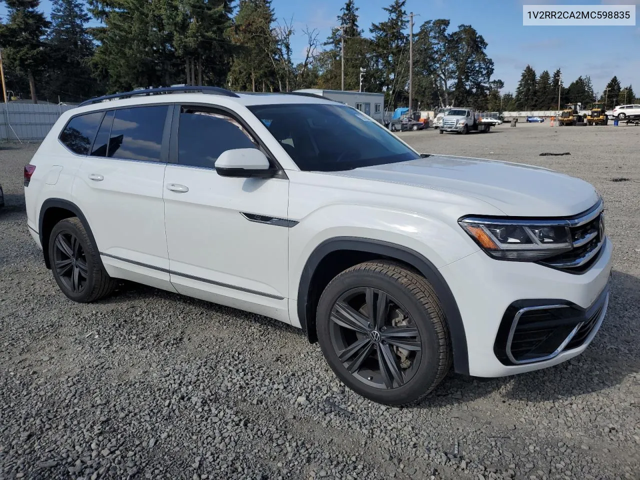 2021 Volkswagen Atlas Se VIN: 1V2RR2CA2MC598835 Lot: 75770634