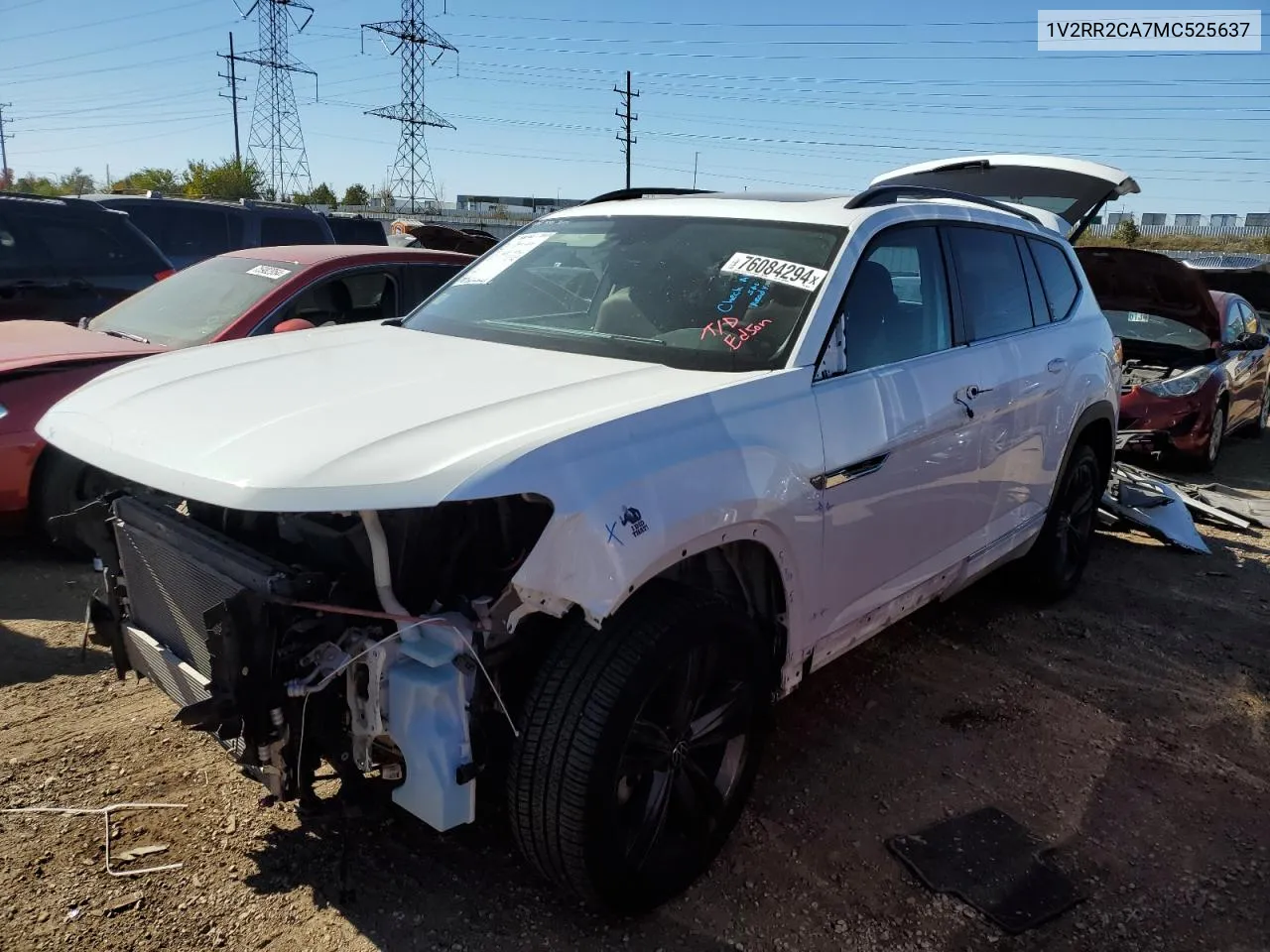 2021 Volkswagen Atlas Se VIN: 1V2RR2CA7MC525637 Lot: 76084294