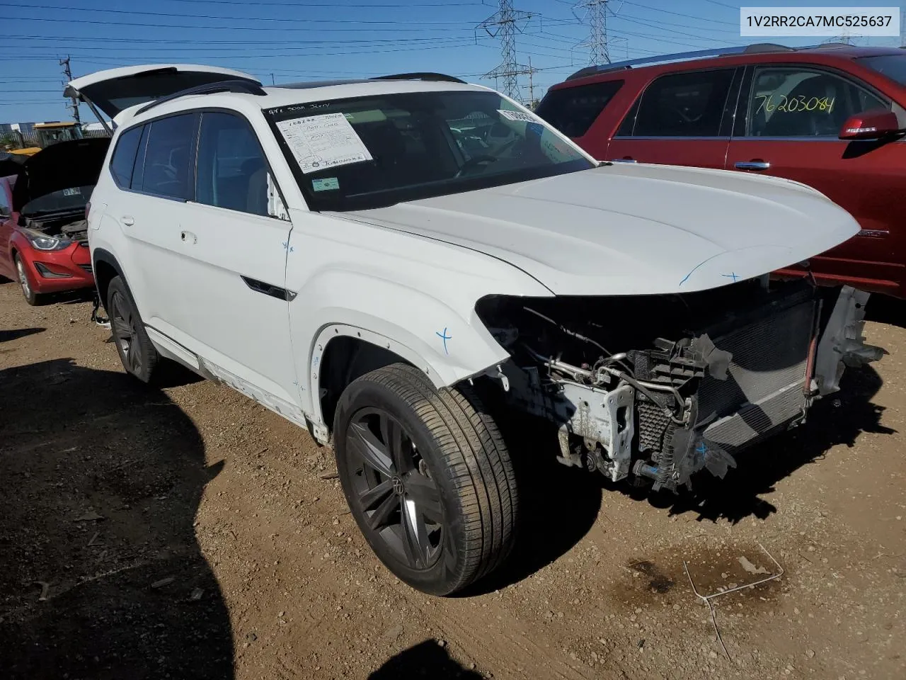 2021 Volkswagen Atlas Se VIN: 1V2RR2CA7MC525637 Lot: 76084294