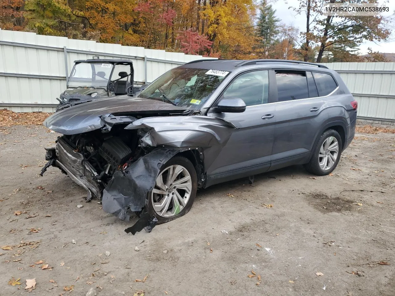 2021 Volkswagen Atlas Se VIN: 1V2HR2CA0MC538693 Lot: 76483774