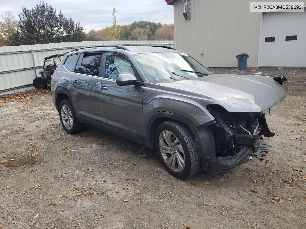 2021 Volkswagen Atlas Se VIN: 1V2HR2CA0MC538693 Lot: 76483774