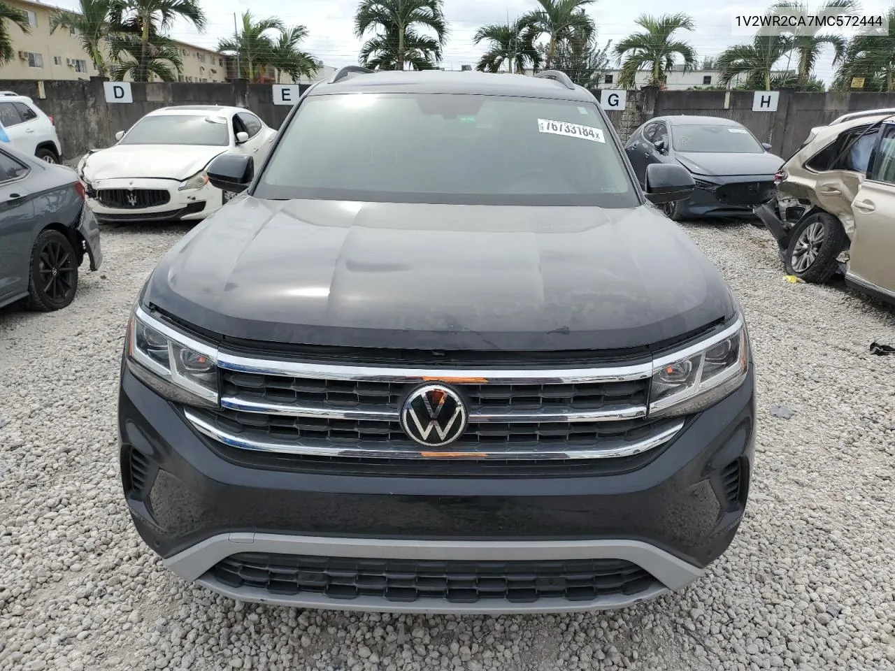 2021 Volkswagen Atlas Se VIN: 1V2WR2CA7MC572444 Lot: 76733184