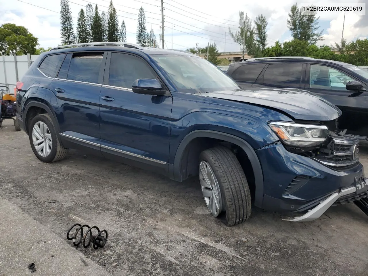 2021 Volkswagen Atlas Sel VIN: 1V2BR2CA0MC520619 Lot: 77940004