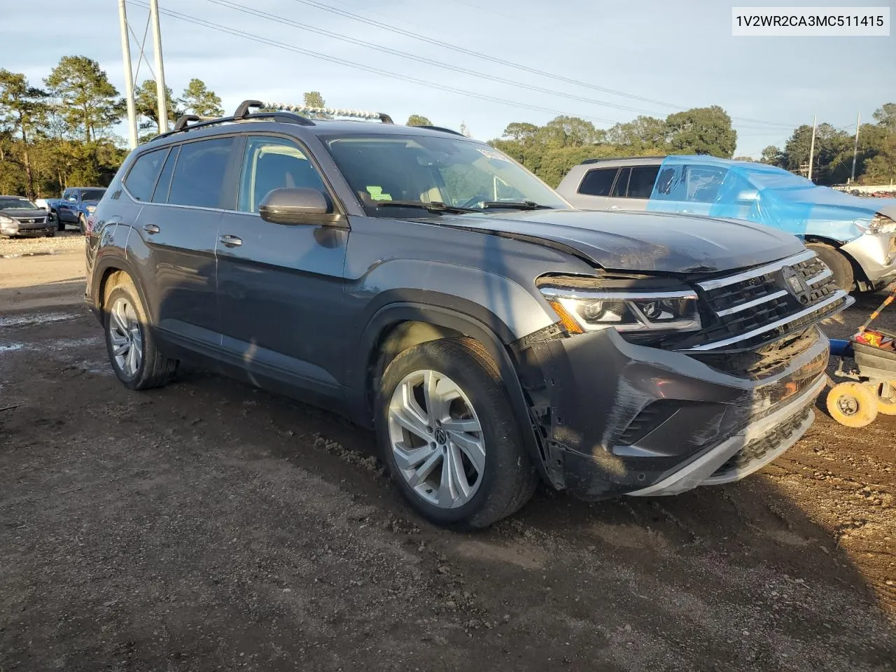 2021 Volkswagen Atlas Se VIN: 1V2WR2CA3MC511415 Lot: 81497154