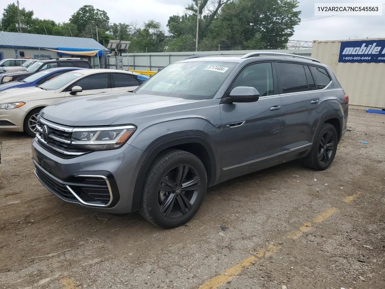 1V2AR2CA7NC545563 2022 Volkswagen Atlas Sel R-Line