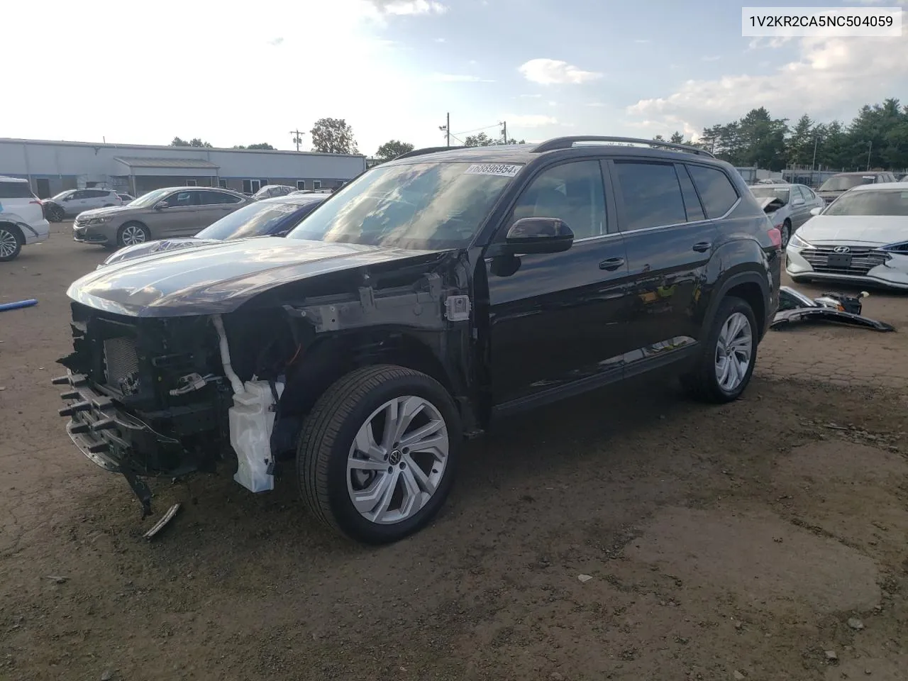 2022 Volkswagen Atlas Se VIN: 1V2KR2CA5NC504059 Lot: 68896954