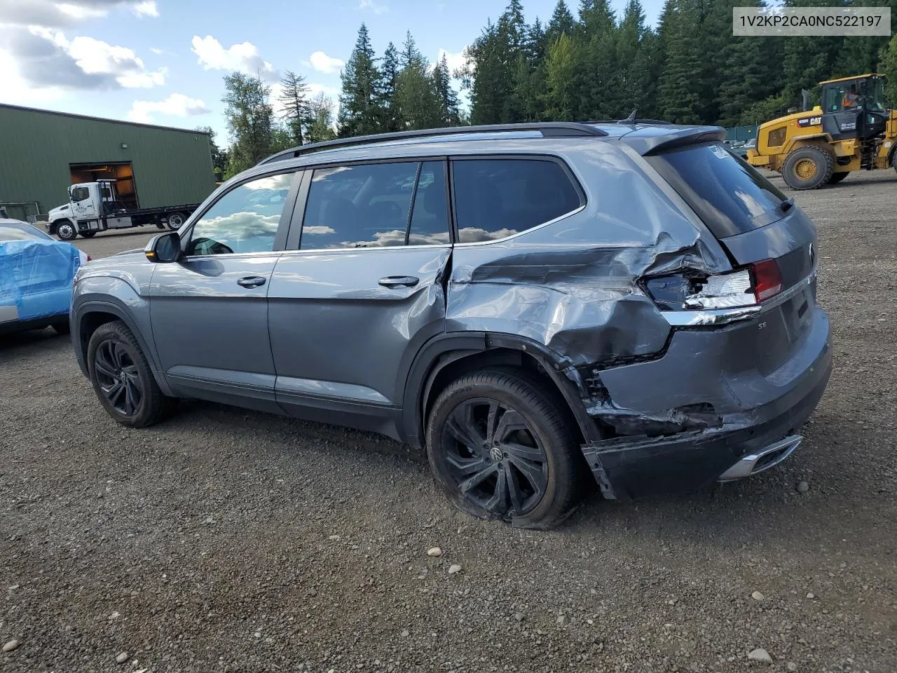 2022 Volkswagen Atlas Se VIN: 1V2KP2CA0NC522197 Lot: 69316214