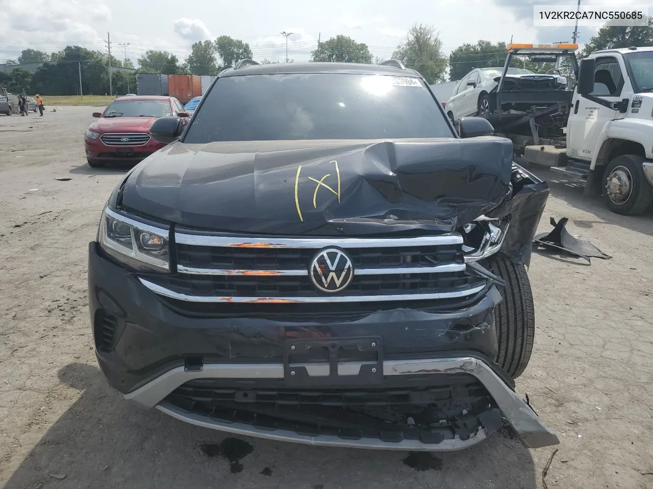 2022 Volkswagen Atlas Se VIN: 1V2KR2CA7NC550685 Lot: 70055594