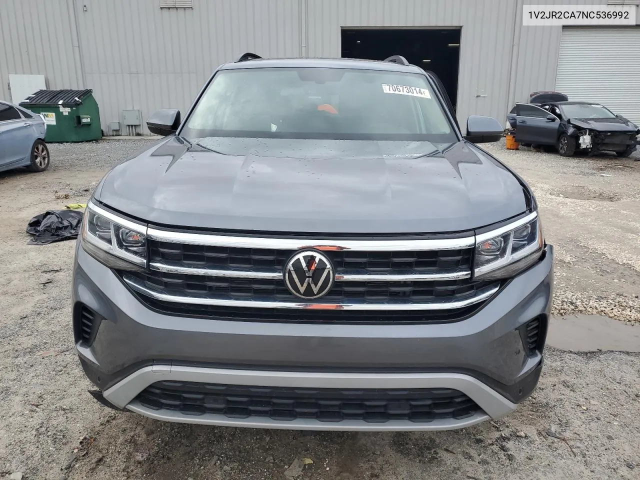 2022 Volkswagen Atlas Se VIN: 1V2JR2CA7NC536992 Lot: 70673014