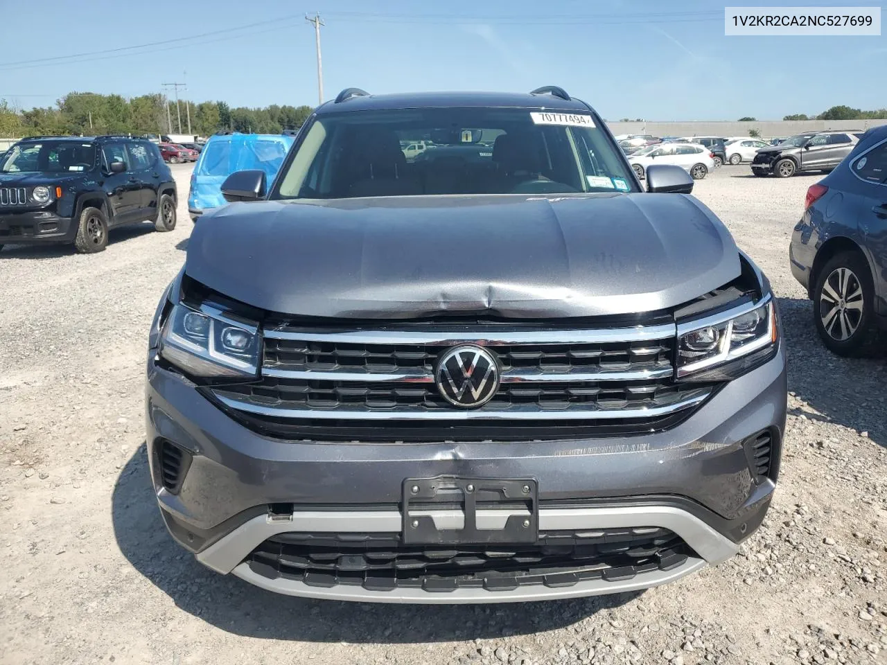 2022 Volkswagen Atlas Se VIN: 1V2KR2CA2NC527699 Lot: 70777494