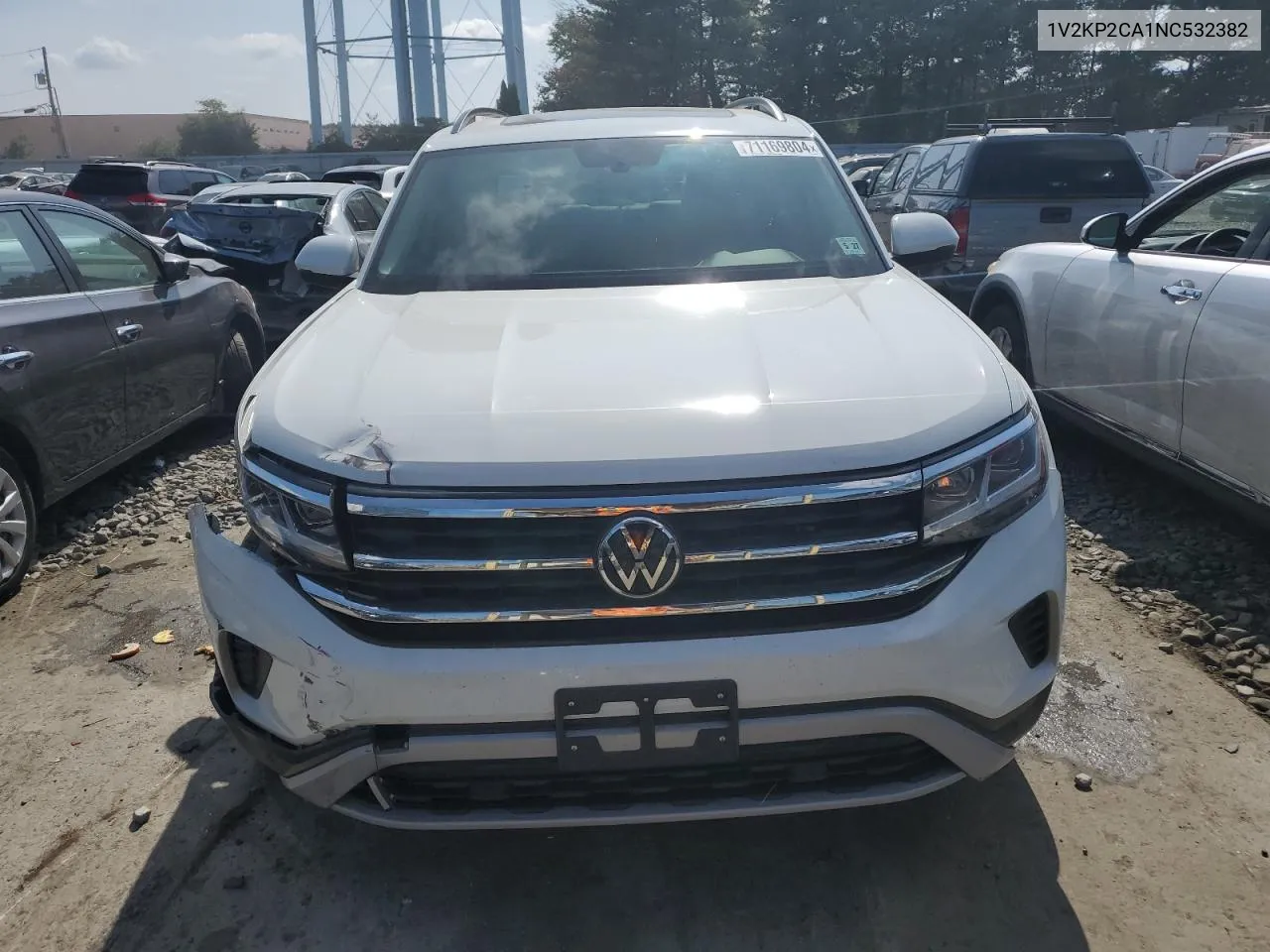 2022 Volkswagen Atlas Se VIN: 1V2KP2CA1NC532382 Lot: 71169804