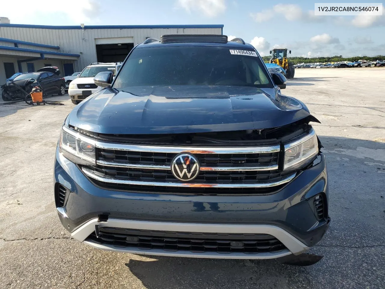 2022 Volkswagen Atlas Se VIN: 1V2JR2CA8NC546074 Lot: 71496434