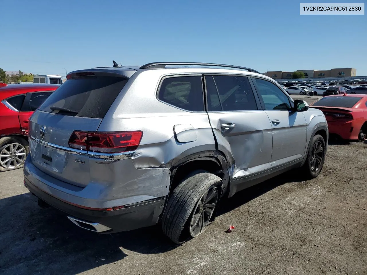 2022 Volkswagen Atlas Se VIN: 1V2KR2CA9NC512830 Lot: 73003114