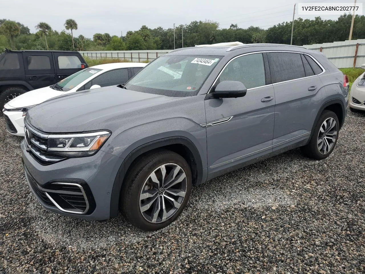 2022 Volkswagen Atlas Cross Sport Sel Premium R-Line VIN: 1V2FE2CA8NC202777 Lot: 74343464