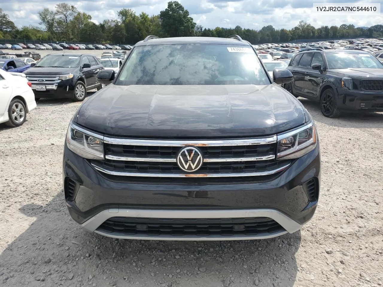 2022 Volkswagen Atlas Se VIN: 1V2JR2CA7NC544610 Lot: 74366844