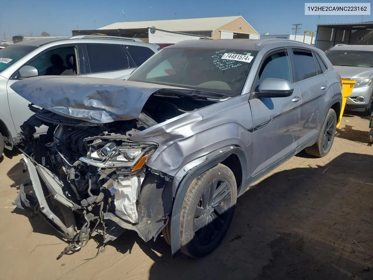 2022 Volkswagen Atlas Cross Sport Se VIN: 1V2HE2CA9NC223162 Lot: 74481574