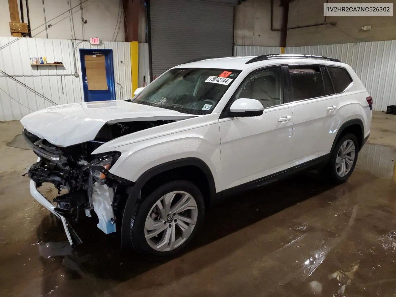 2022 Volkswagen Atlas Se VIN: 1V2HR2CA7NC526302 Lot: 75042144