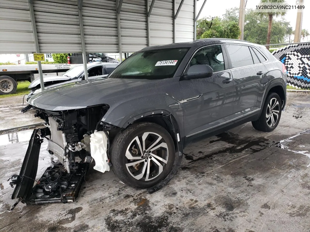 2022 Volkswagen Atlas Cross Sport Sel VIN: 1V2BC2CA9NC211489 Lot: 75134144