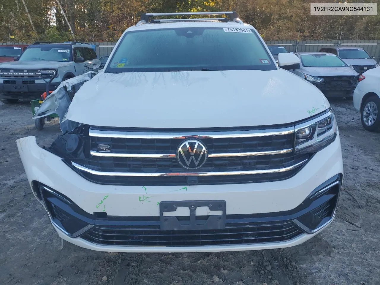 2022 Volkswagen Atlas Sel Premium R-Line VIN: 1V2FR2CA9NC544131 Lot: 75189884