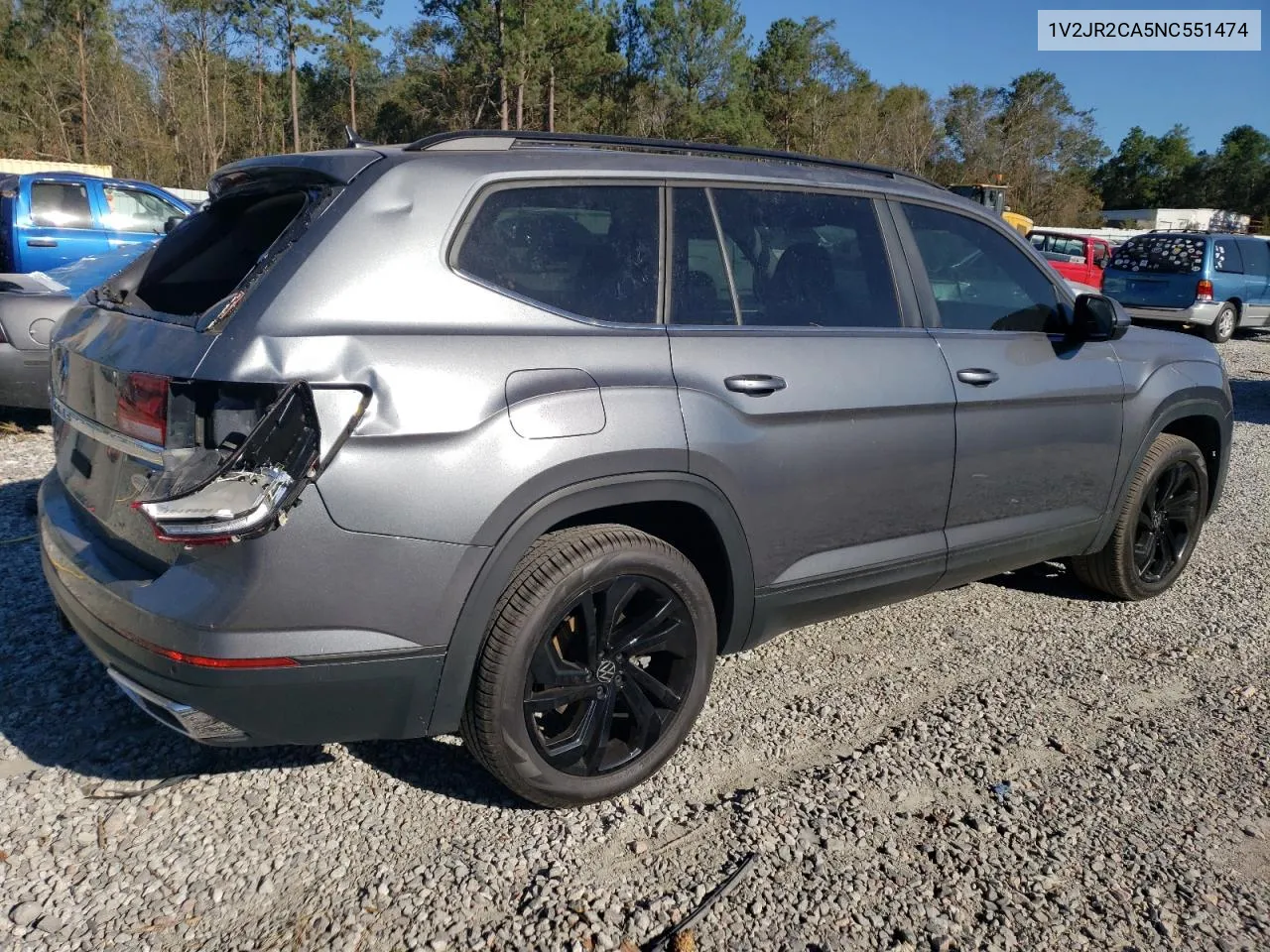 2022 Volkswagen Atlas Se VIN: 1V2JR2CA5NC551474 Lot: 75503424