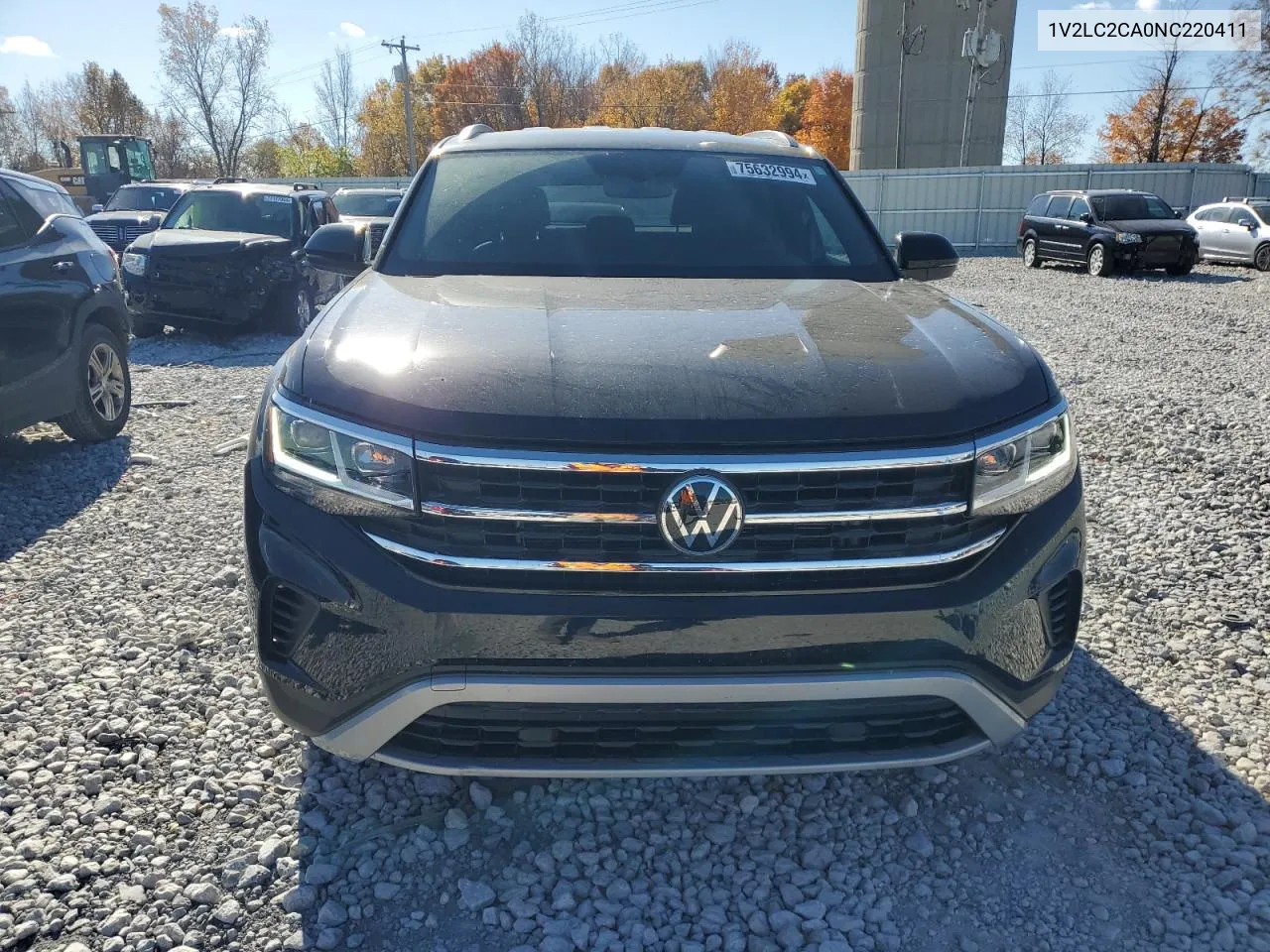 2022 Volkswagen Atlas Cross Sport Se VIN: 1V2LC2CA0NC220411 Lot: 75632994