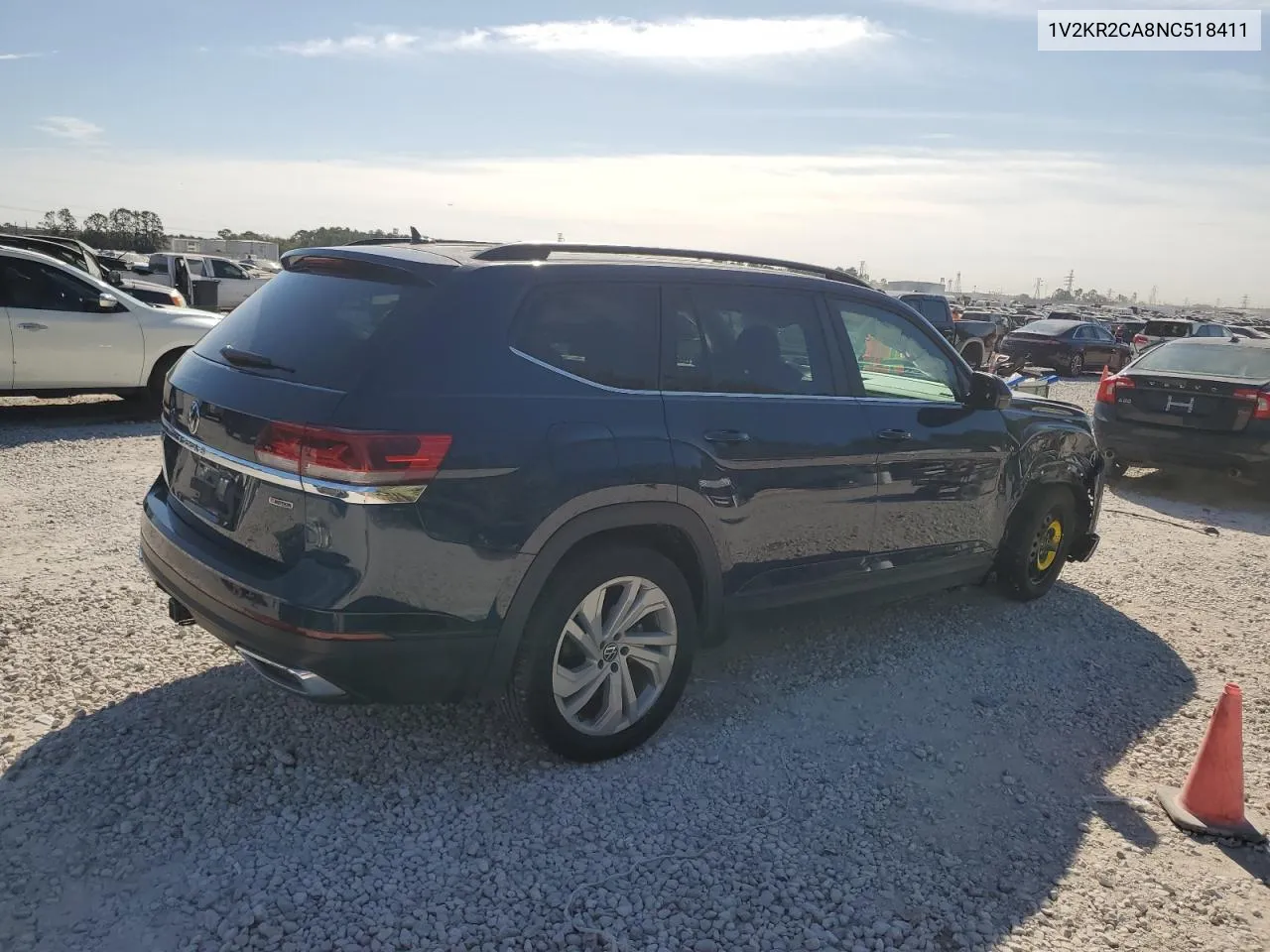 2022 Volkswagen Atlas Se VIN: 1V2KR2CA8NC518411 Lot: 76580874