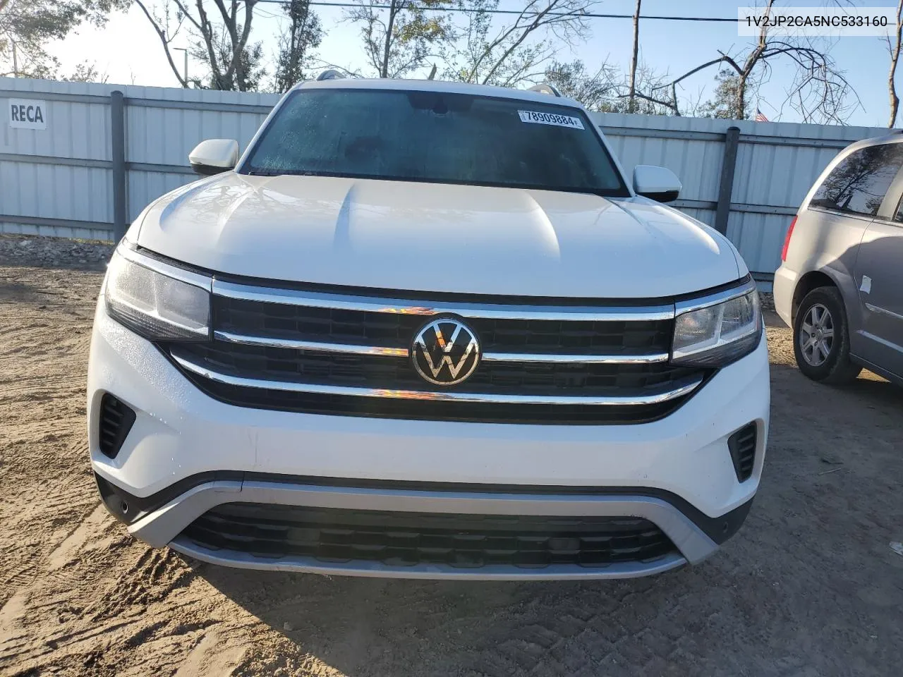 2022 Volkswagen Atlas Se VIN: 1V2JP2CA5NC533160 Lot: 78909884