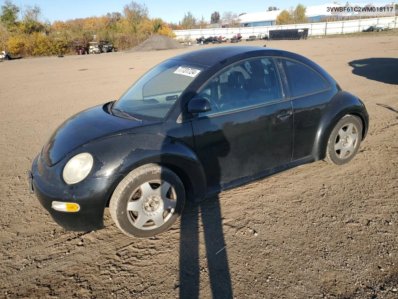 1998 Volkswagen New Beetle Tdi VIN: 3VWBF61C2WM018117 Lot: 77731724