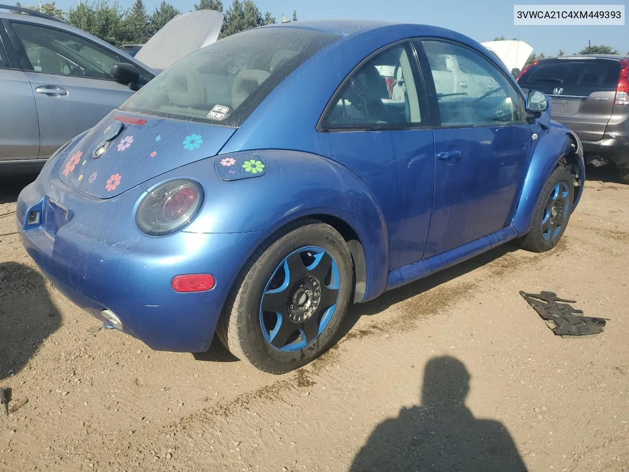 1999 Volkswagen New Beetle Gls VIN: 3VWCA21C4XM449393 Lot: 68938514