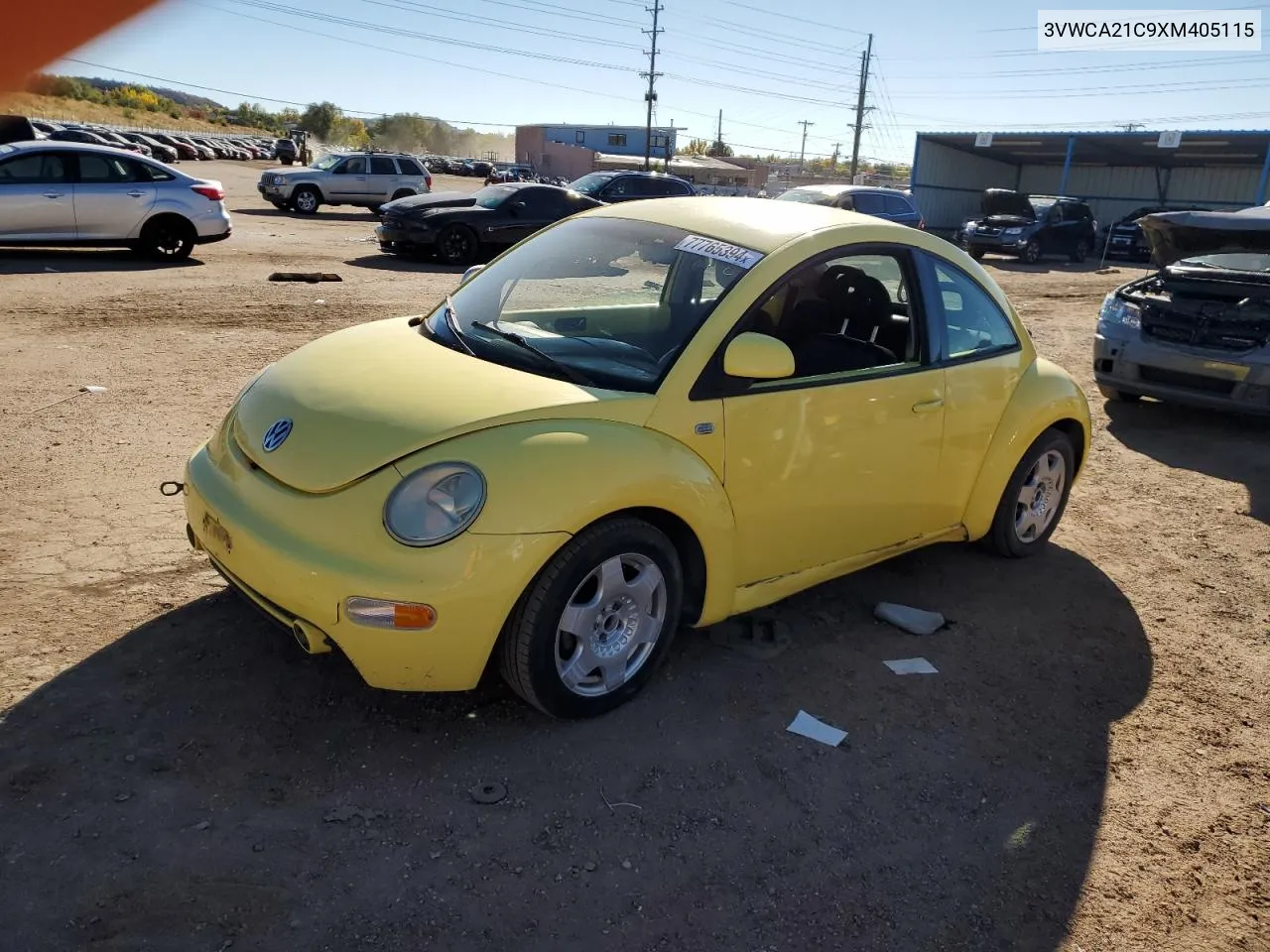 1999 Volkswagen New Beetle Gls VIN: 3VWCA21C9XM405115 Lot: 77765394