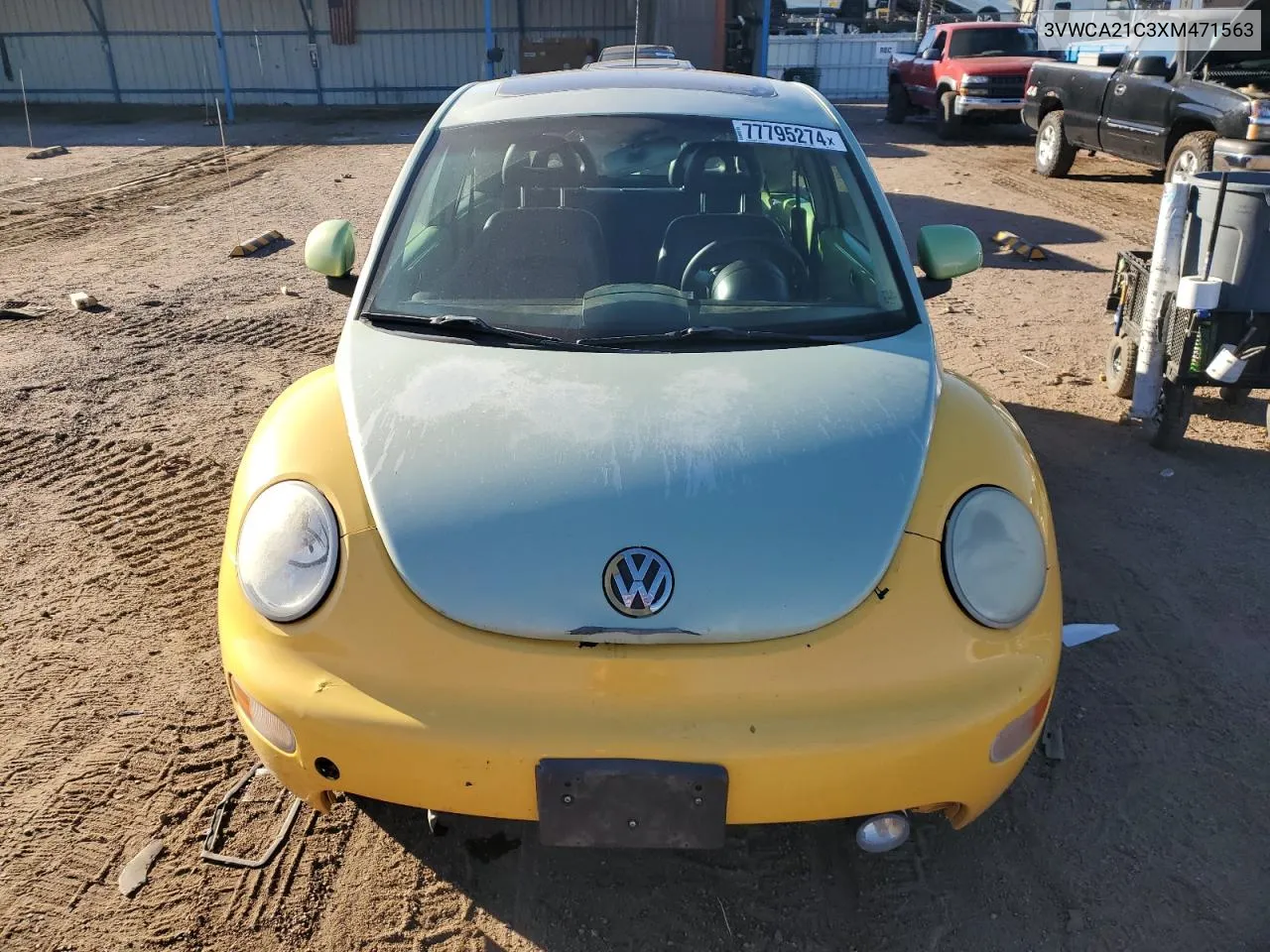 1999 Volkswagen New Beetle Gls VIN: 3VWCA21C3XM471563 Lot: 77795274