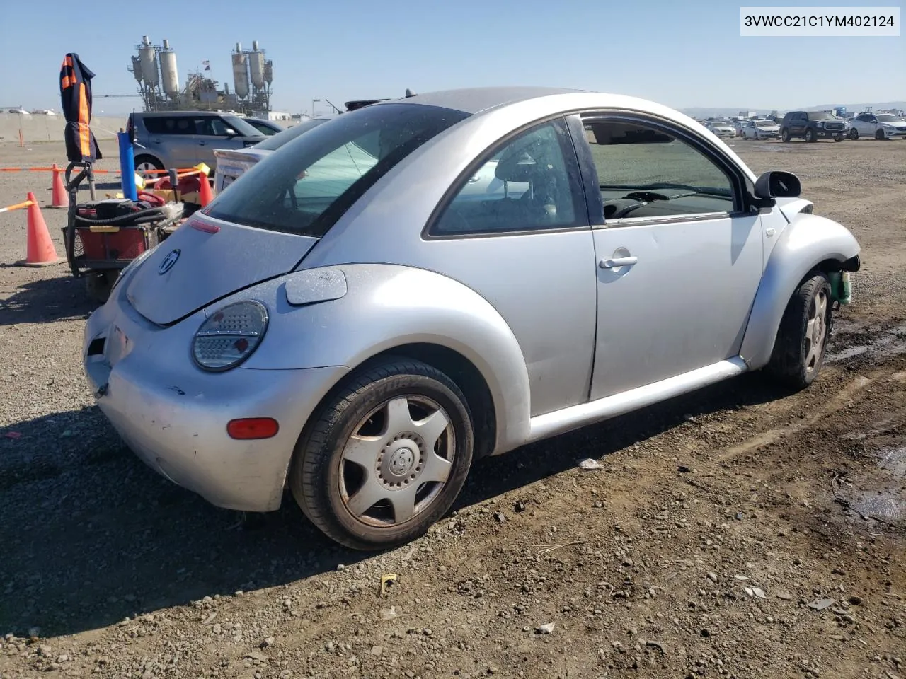 2000 Volkswagen New Beetle Gls VIN: 3VWCC21C1YM402124 Lot: 49567824