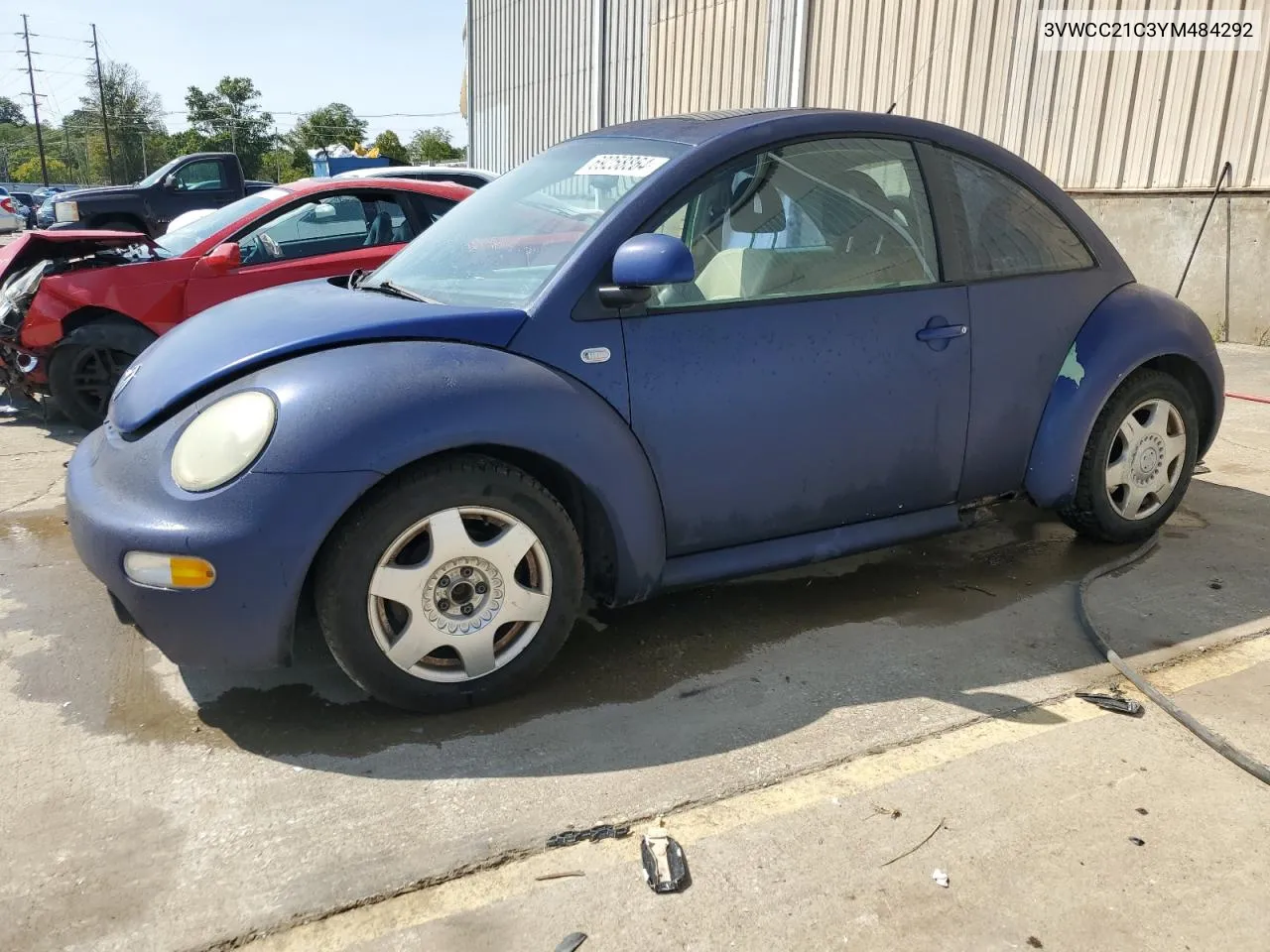 2000 Volkswagen New Beetle Gls VIN: 3VWCC21C3YM484292 Lot: 69258864