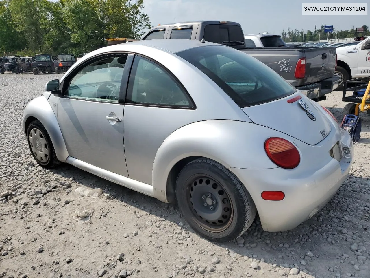 2000 Volkswagen New Beetle Gls VIN: 3VWCC21C1YM431204 Lot: 69815534