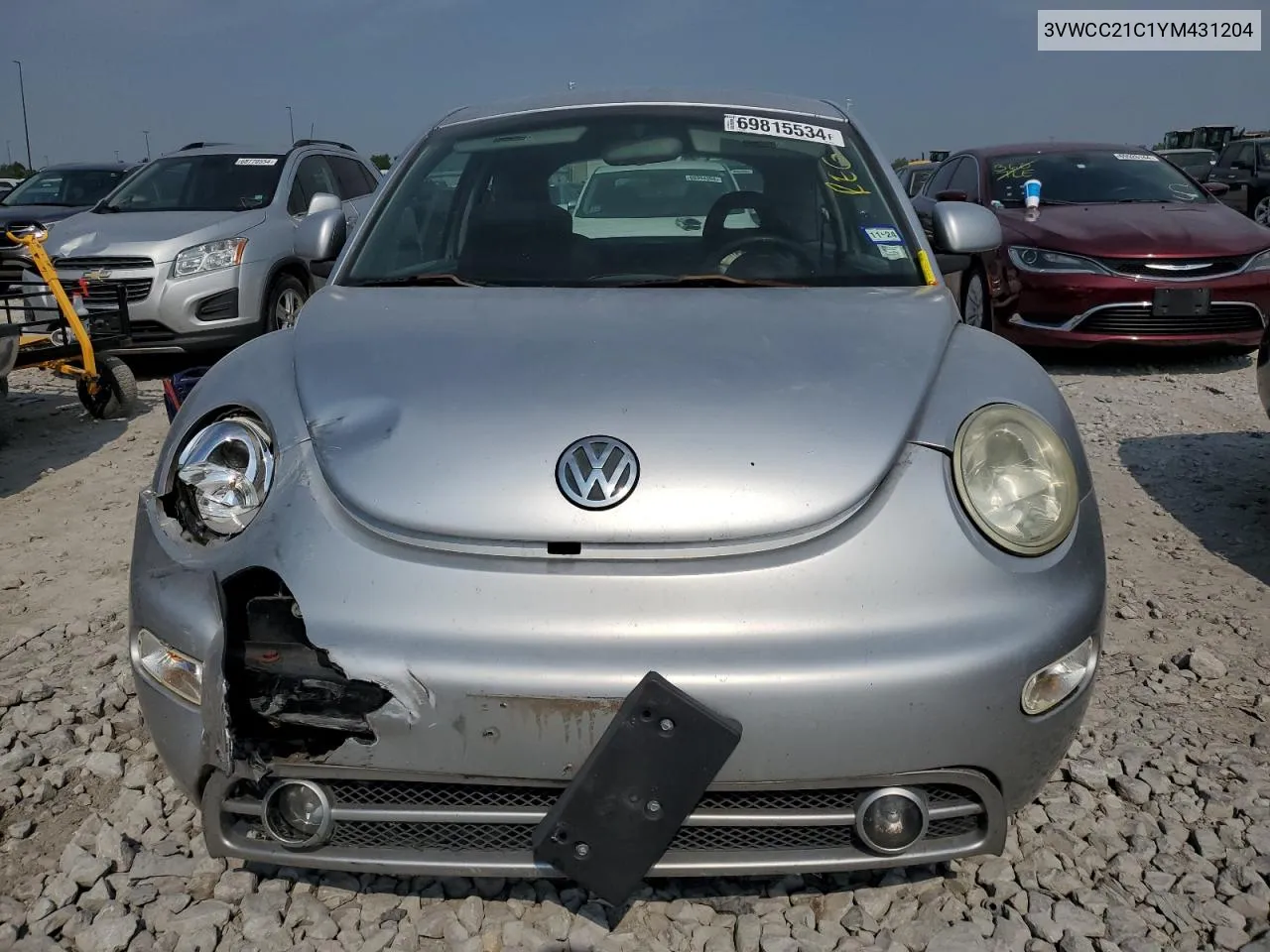 2000 Volkswagen New Beetle Gls VIN: 3VWCC21C1YM431204 Lot: 69815534