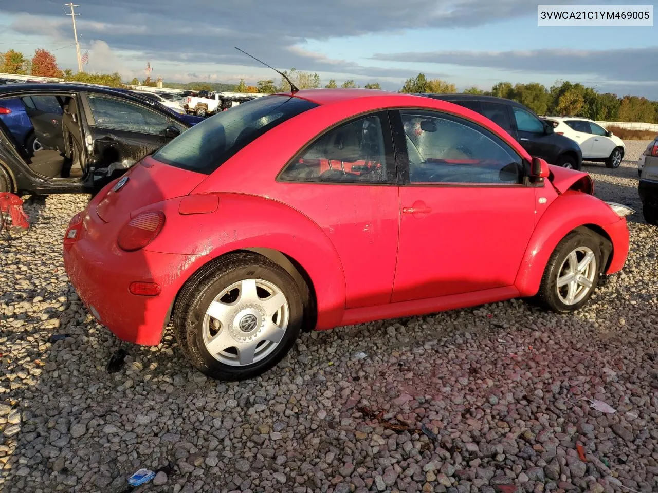 2000 Volkswagen New Beetle Gls VIN: 3VWCA21C1YM469005 Lot: 72717294